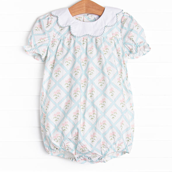 Quilted Carnations Bubble, Blue