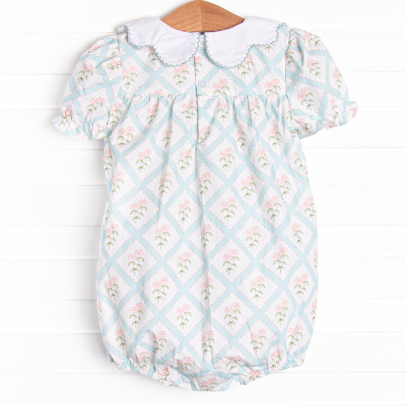 Quilted Carnations Bubble, Blue
