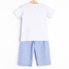 Up in the Air Smocked Pant Set, Blue