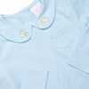 Tilling Tractor Embroidered Top, Blue