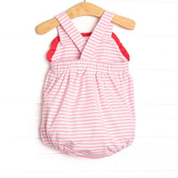 Sweetest Pick Applique Bubble, Pink Stripe