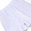 Sorrento Stripes Applique Ruffle Short Set, Blue Seersucker