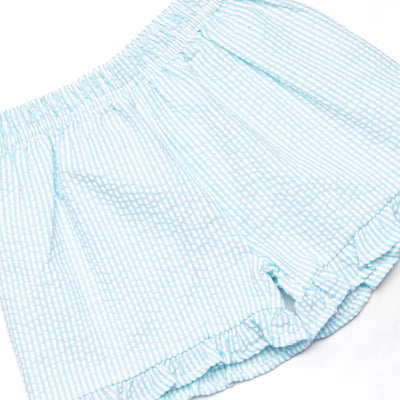 Wheelbarrow Wags Applique Ruffle Short Set, Pink