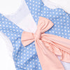 Blue Whale Waters Smocked Ruffle Short Set, Blue