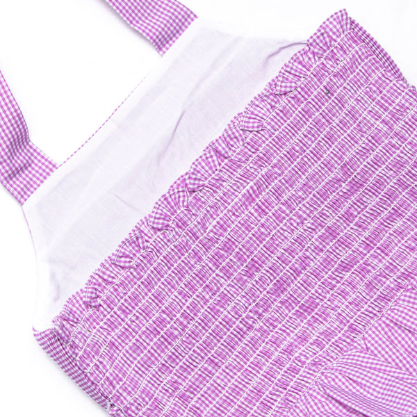 Darling Daisies Smocked One Piece, Purple
