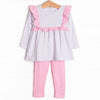 Striped Delight Legging Set, Pink