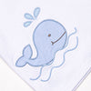 Rainbow Waves Applique Short Set, Blue