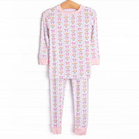 Bedtime Bouquets Bamboo Pajama Set, Pink