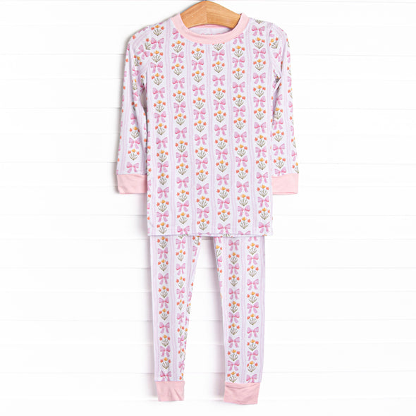 Bedtime Bouquets Bamboo Pajama Set, Pink