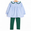 Harvest Hauler Applique Legging Set, Green