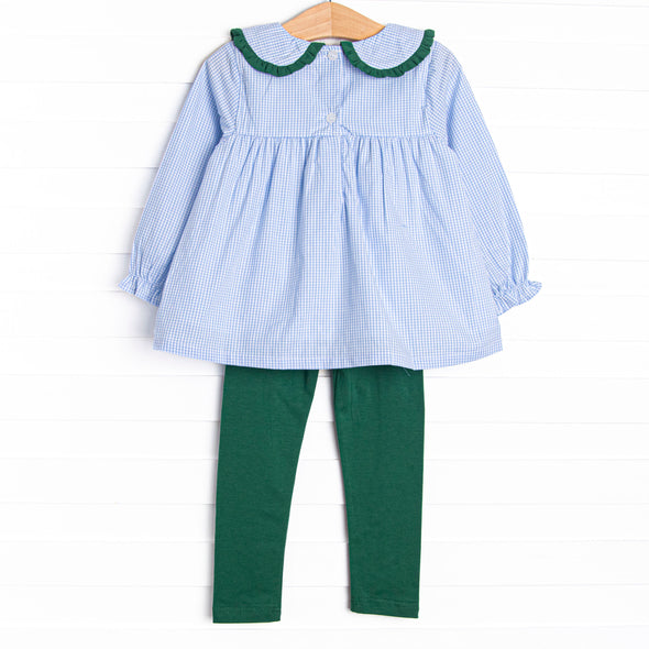 Harvest Hauler Applique Legging Set, Green