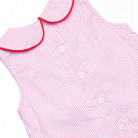 Crustacean Critter Embroidered Dress, Pink