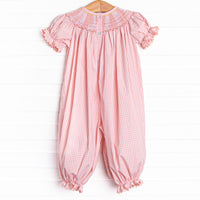 Harvest Hues Smocked Romper, Pink
