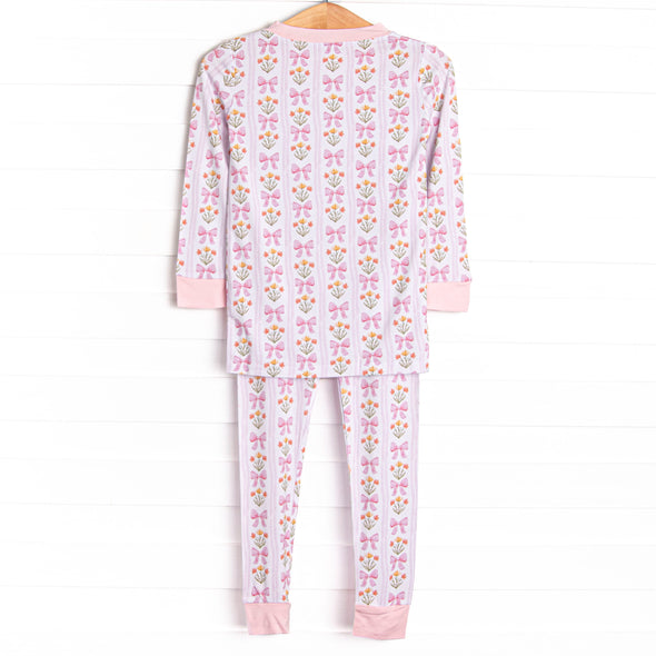 Bedtime Bouquets Bamboo Pajama Set, Pink