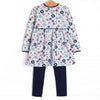 Dare To Blossom Pocket Legging Set, Blue