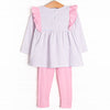 Striped Delight Legging Set, Pink
