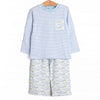 Clear Lake Catch Knit Pant Set, Blue