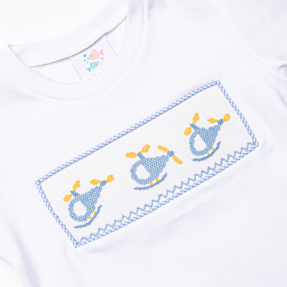 Up in the Air Smocked Pant Set, Blue