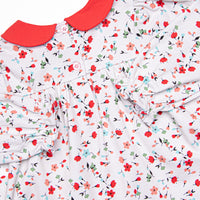 Rosie Posie Collared Legging Set, Red