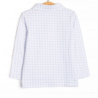 Blue Spruce Applique Polo, Blue