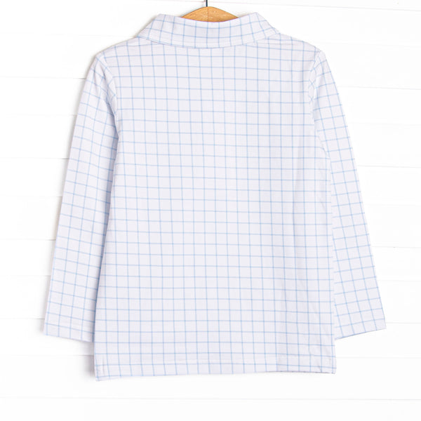 Blue Spruce Applique Polo, Blue