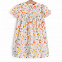Buttercup Bows Smocked Dress, Pink