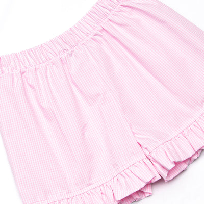 Force of Fun Smocked Ruffle Short Set, Pink