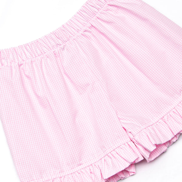 Force of Fun Smocked Ruffle Short Set, Pink
