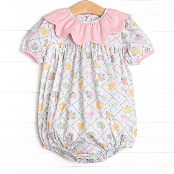 Bows and Borders Scalloped Bubble, Pink