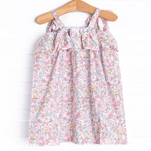 Sunset Florals Dress, Pink