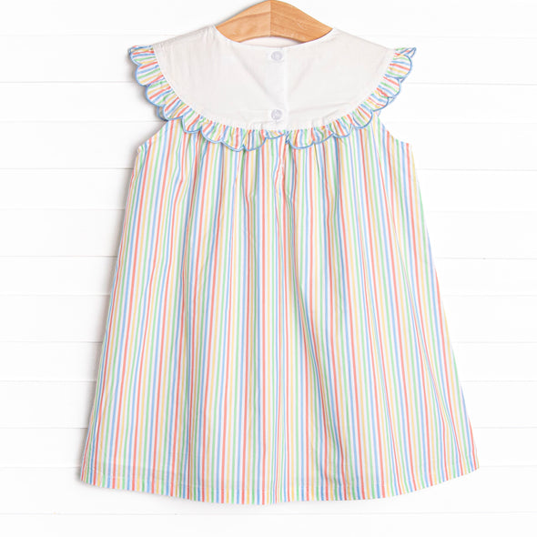Rainbow Waves Dress, Blue