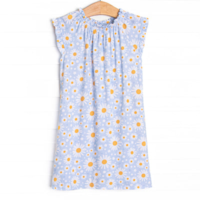Dotted with Daisies Bamboo Night Gown, Blue