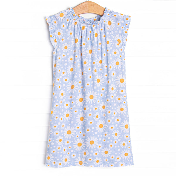 Dotted with Daisies Bamboo Night Gown, Blue