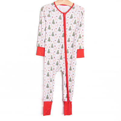 This zippy is made of the extremely soft, stretchy bamboo viscose fabric that feels like butter.