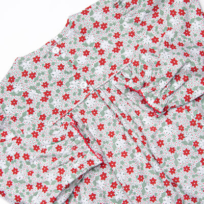 Holly Jolly Floral Smocked Legging Set, Green