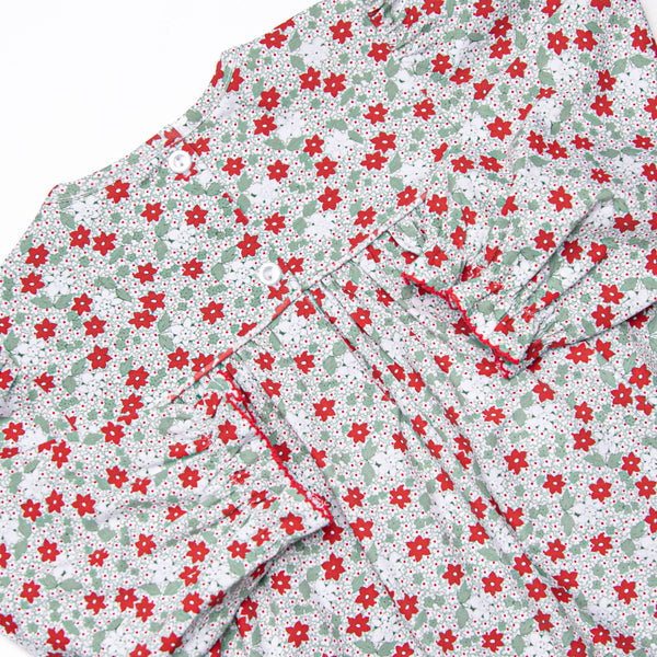 Holly Jolly Floral Smocked Legging Set, Green
