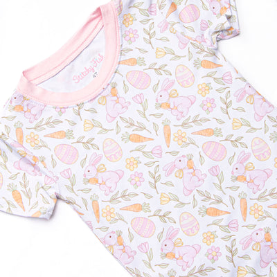 Carrots and Cuddles Bamboo Pajama Short Set, Pink