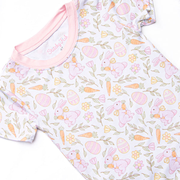 Carrots and Cuddles Bamboo Pajama Short Set, Pink
