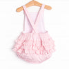 Peace, Love, and Popsicles Ruffle Applique Sunsuit, Pink