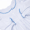 Windowpane Wonderland Smocked Dress, Blue