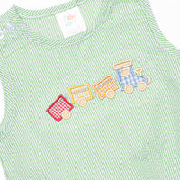 Little Steam Engine Applique Bubble, Green