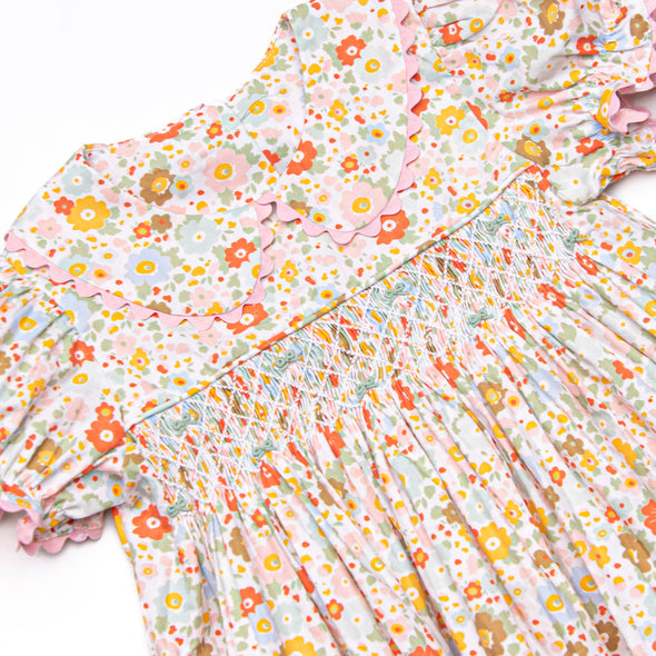 Buttercup Bows Smocked Dress, Pink