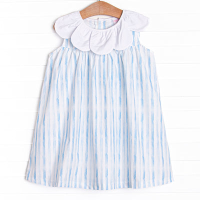 Watercolor Ribbons Dress, Blue