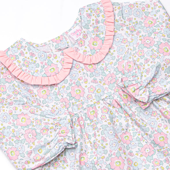 Early Fall Florals Diaper Set, Pink