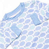With the Tide Bamboo Pajama Set, Blue