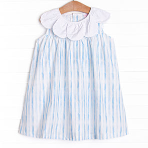 Watercolor Ribbons Dress, Blue
