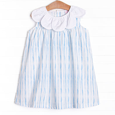 Watercolor Ribbons Dress, Blue