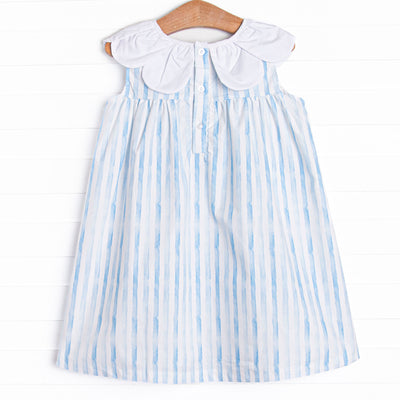 Watercolor Ribbons Dress, Blue
