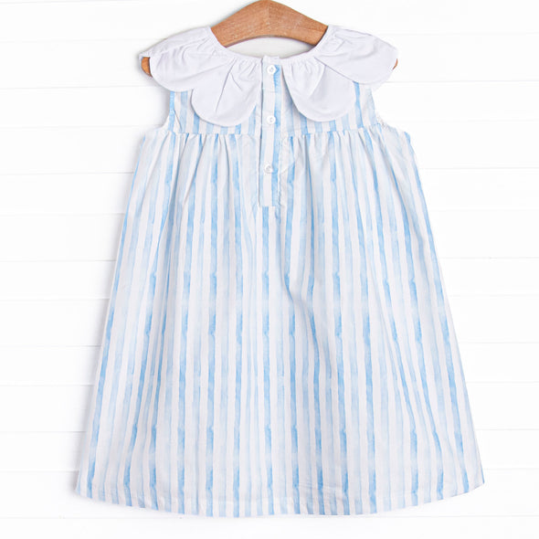 Watercolor Ribbons Dress, Blue
