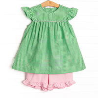 Greenscape Garden Ruffle Short Set, Green